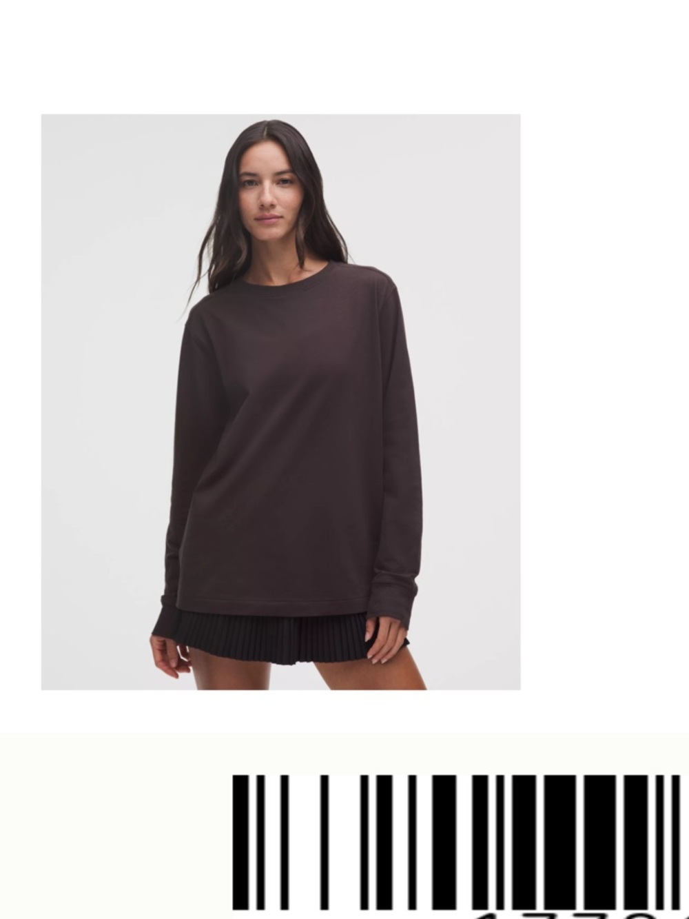 NWT LULULEMON All Yours Organic Cotton Long Sleeve size L-Sequoia